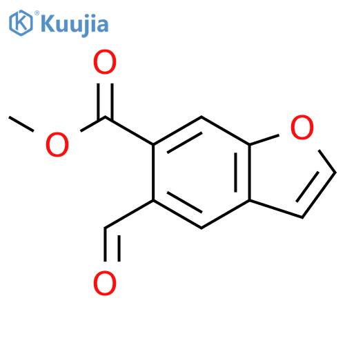 methyl 5-formyl-1-benzofuran-6-carboxylate structure