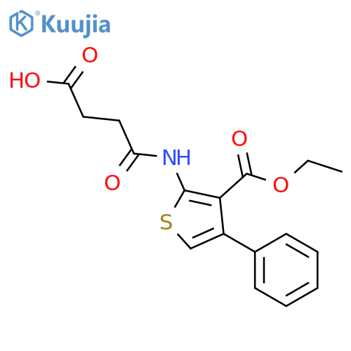<br>2-(3-Carboxy-propionylamino)-4-phenyl-thiophene-3-carboxylic acid ethyl est er structure