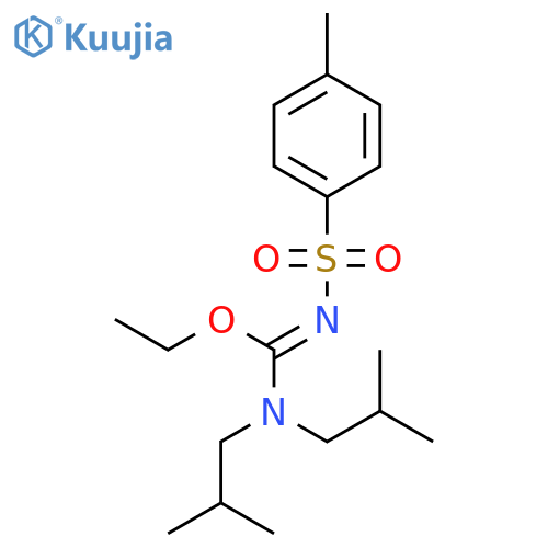 Carbamimidic acid, N'-[(4-methylphenyl)sulfonyl]-N,N-bis(2-methylpropyl)-, ethyl ester structure