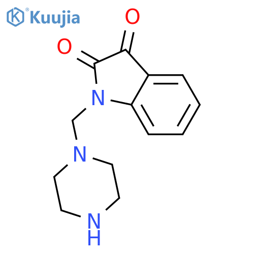 1-(1-piperazinylmethyl)-1H-Indole-2,3-dione structure