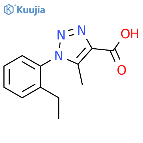 1-(2-ethylphenyl)-5-methyl-1H-1,2,3-triazole-4-carboxylic acid structure