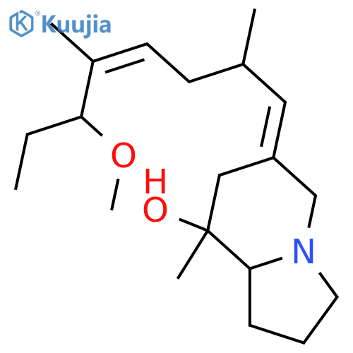 8-Indolizinol,octahydro-6-(6-methoxy-2,5-dimethyl-4-octenylidene)-8-methyl- structure