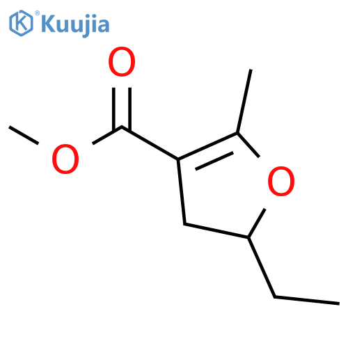 3-Furancarboxylic acid, 5-ethyl-4,5-dihydro-2-methyl-, methyl ester structure
