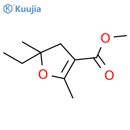 3-Furancarboxylic acid, 5-ethyl-4,5-dihydro-2,5-dimethyl-, methyl ester structure