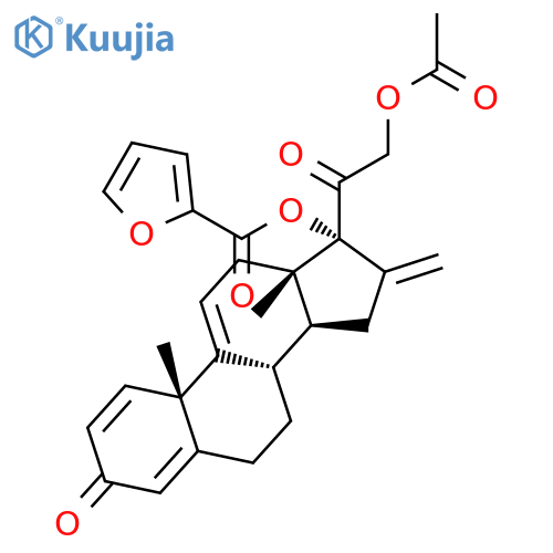Pregna-1,4,9(11)-triene-3,20-dione, 21-(acetyloxy)-17-[(2-furanylcarbonyl)oxy]-16-methylene- structure