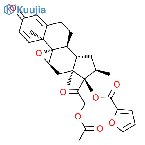 21-Acetyloxy Deschloromometasone Furoate 9,11-Epoxide structure