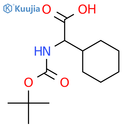 (S)-2-((tert-Butoxycarbonyl)amino)-2-cyclohexylacetic acid structure