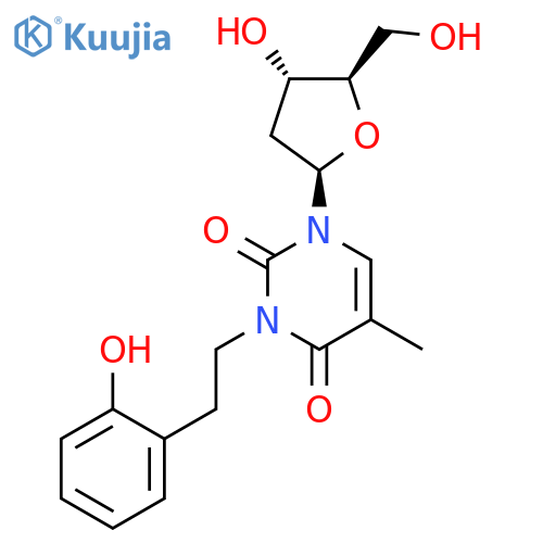 Thymidine, 3-(2-hydroxyphenylethyl)- structure