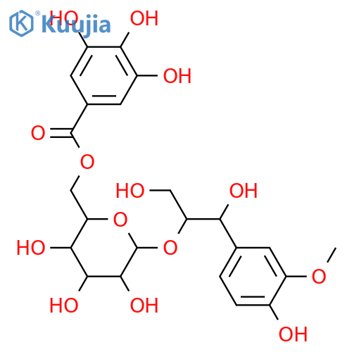 1-(3,4-Dihydroxyphenyl)-1,2,3-propanetriol; (1S,2S)-form, 3'-Me ether, 2-O-[3,4,5-trihydroxybenzoyl-(→6)-β-D-glucopyranoside] structure