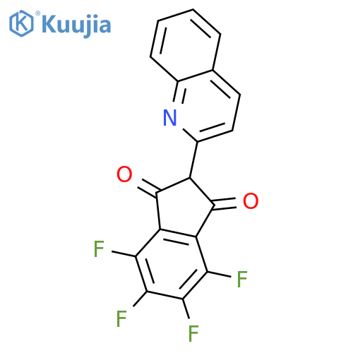 1H-Indene-1,3(2H)-dione, 4,5,6,7-tetrafluoro-2-(2-quinolinyl)- structure