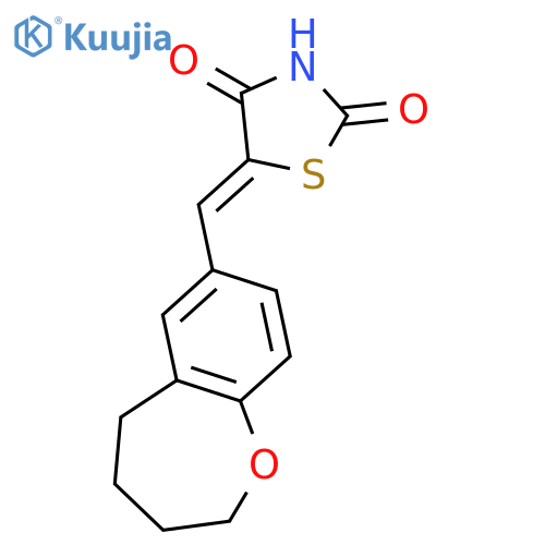 2,4-Thiazolidinedione, 5-[(2,3,4,5-tetrahydro-1-benzoxepin-7-yl)methylene]- structure
