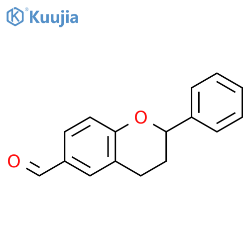 2H-1-Benzopyran-6-carboxaldehyde,3,4-dihydro-2-phenyl- structure