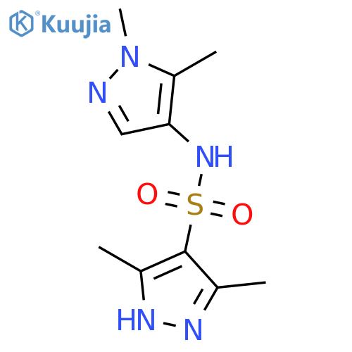 <br>3,5-Dimethyl-1H-pyrazole-4-sulfonic acid (1,5-dimethyl-1H-pyrazol-4-yl)-ami de structure