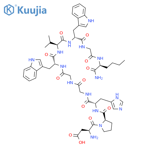 L-Norleucinamide, L-a-aspartyl-D-prolyl-L-histidyl-L-a-aspartyl-L-phenylalanyl-D-tryptophyl-L-valyl-D-tryptophyl-L-leucyl-(9CI) structure