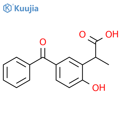 Benzeneacetic acid, 5-benzoyl-2-hydroxy-a-methyl- structure
