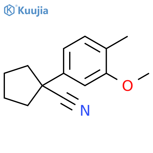 1-(3-Methoxy-4-methylphenyl)cyclopentanecarbonitrile structure