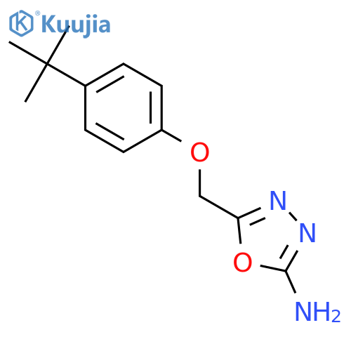 5-[(4-tert-butylphenoxy)methyl]-1,3,4-oxadiazol-2-amine structure