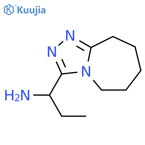 1-{5H,6H,7H,8H,9H-1,2,4Triazolo4,3-aazepin-3-yl}propan-1-amine structure