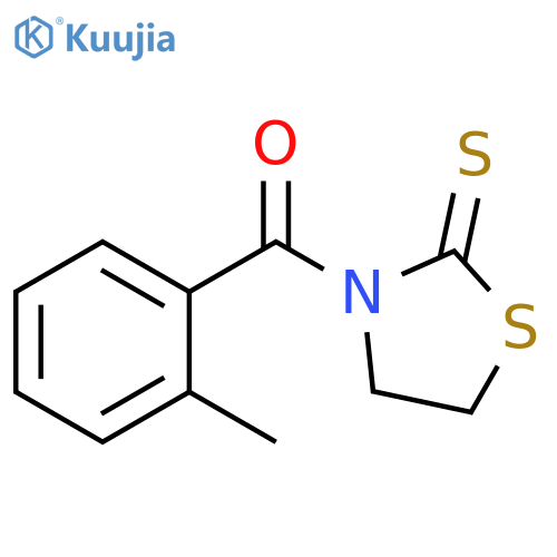 3-(2-methylbenzoyl)-1,3-thiazolidine-2-thione structure