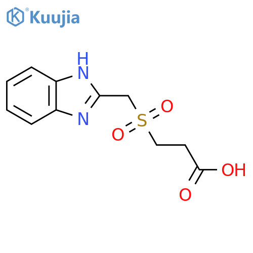 3-(1H-Benzimidazol-2-ylmethyl)sulfonyl-propanoic acid structure