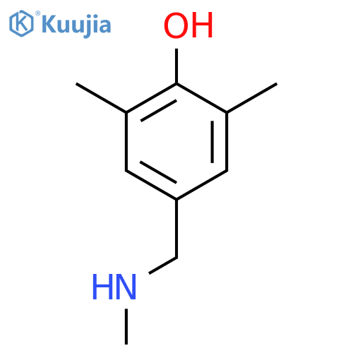 2,6-dimethyl-4-(methylamino)methylphenol structure