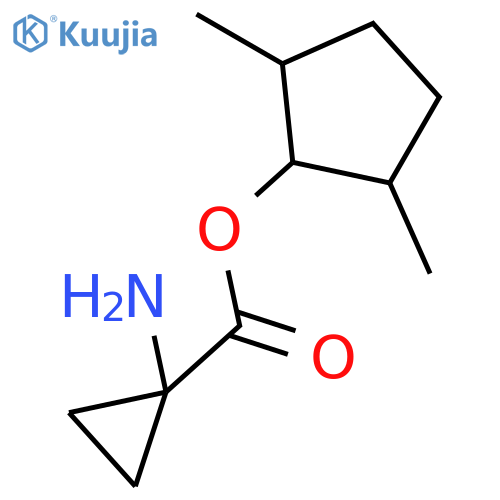 Cyclopropanecarboxylic acid, 1-amino-, 2,5-dimethylcyclopentyl ester structure