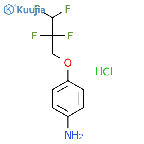 Benzenamine, 4-(2,2,3,3-tetrafluoropropoxy)-, hydrochloride structure