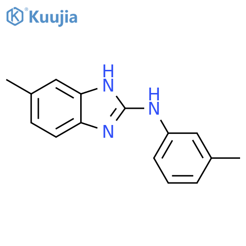 5-methyl-N-(3-methylphenyl)-1H-benzimidazol-2-amine structure