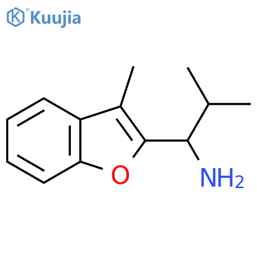 2-methyl-1-(3-methyl-1-benzofuran-2-yl)propan-1-amine structure