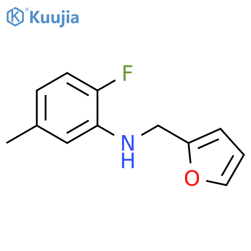 2-fluoro-N-(furan-2-yl)methyl-5-methylaniline structure