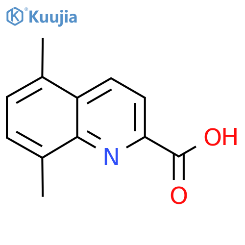 5,8-dimethylquinoline-2-carboxylic acid structure