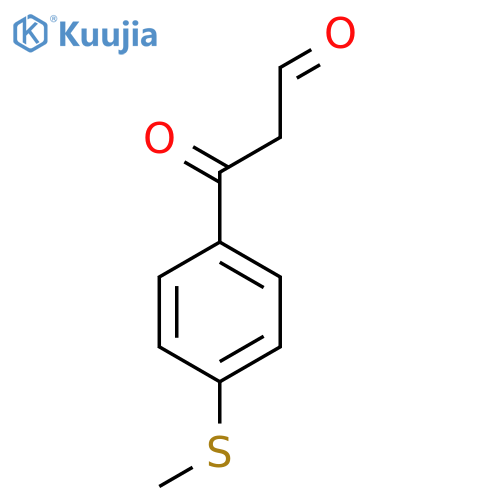 3-4-(methylsulfanyl)phenyl-3-oxopropanal structure