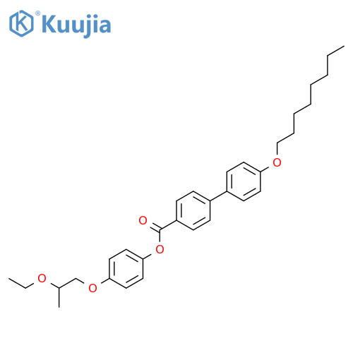 [1,1'-Biphenyl]-4-carboxylic acid, 4'-(octyloxy)-, 4-(2-ethoxypropoxy)phenyl ester structure