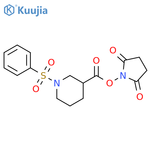 2,5-dioxopyrrolidin-1-yl 1-(benzenesulfonyl)piperidine-3-carboxylate structure