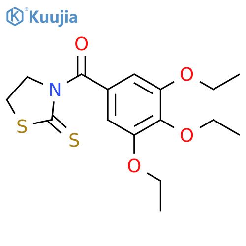 3-(3,4,5-triethoxybenzoyl)-1,3-thiazolidine-2-thione structure