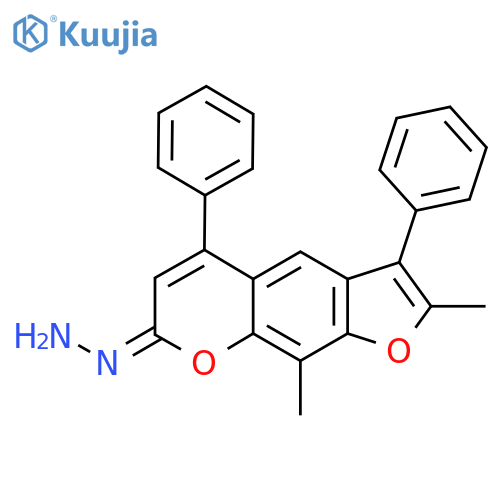 2,9-Dimethyl-3,5-diphenyl-7H-furo3,2-gchromen-7-one hydrazone structure