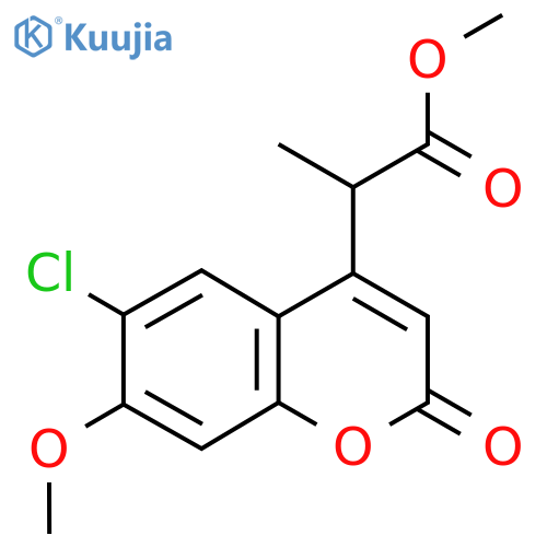 Methyl 2-(6-chloro-7-methoxy-2-oxo-2H-chromen-4-yl)propanoate structure