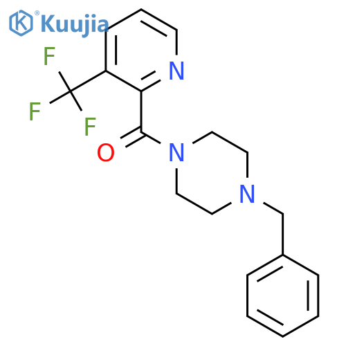 1-Benzyl-4-[3-(trifluoromethyl)pyridine-2-carbonyl]piperazine structure