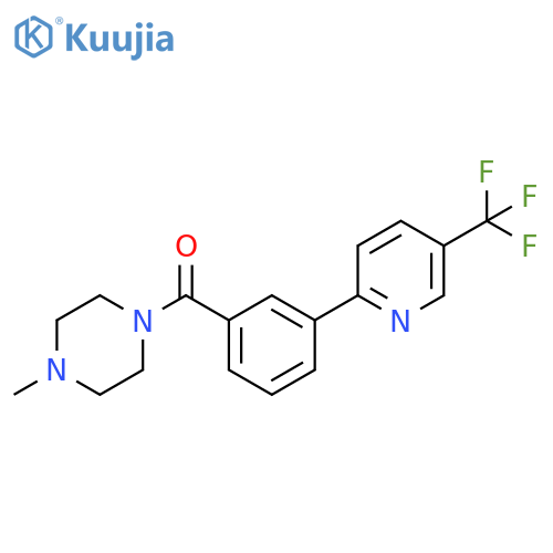 1-methyl-4-{3-[5-(trifluoromethyl)pyridin-2-yl]benzoyl}piperazine structure