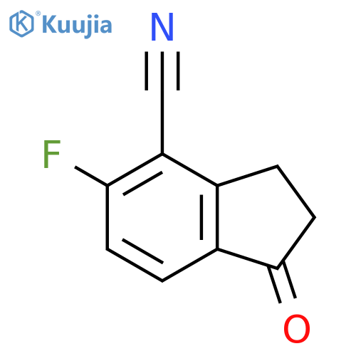 5-Fluoro-1-oxo-2,3-dihydro-1H-indene-4-carbonitrile structure