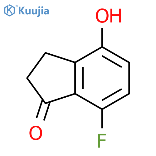 1H-Inden-1-one, 7-fluoro-2,3-dihydro-4-hydroxy- structure