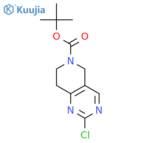 tert-butyl 2-chloro-5H,6H,7H,8H-pyrido[4,3-d]pyrimidine-6-carboxylate structure