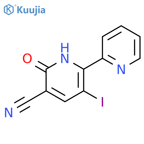 5-Iodo-2-oxo-6-(2-pyridinyl)-1,2-dihydro-3-pyridinecarbonitrile structure