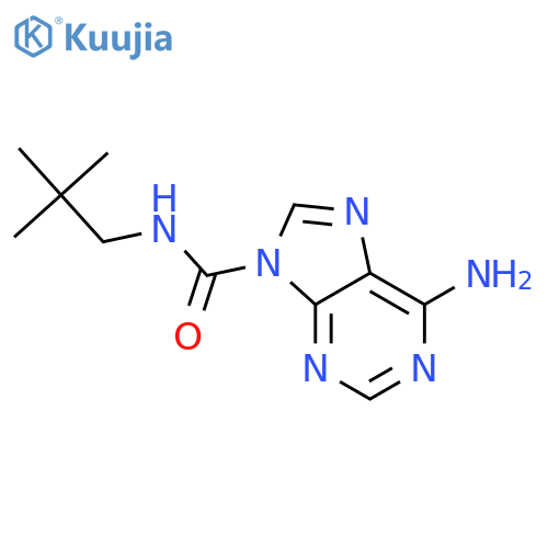 6-amino-n-(2,2-dimethylpropyl)purine-9-carboxamide structure