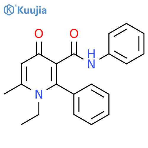 3-Pyridinecarboxamide,1-ethyl-1,4-dihydro-6-methyl-4-oxo-N,2-diphenyl- structure