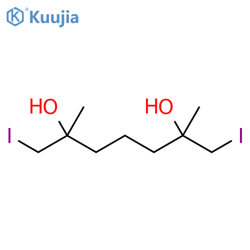 2,6-Heptanediol, 1,7-diiodo-2,6-dimethyl- structure