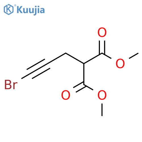 Propanedioic acid, 2-(3-bromo-2-propyn-1-yl)-, 1,3-dimethyl ester structure