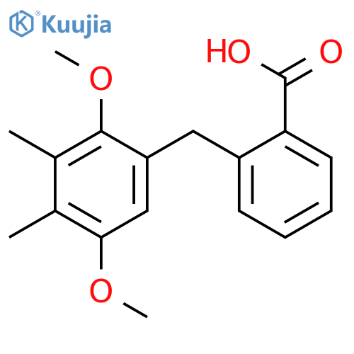 Benzoic acid, 2-[(2,5-dimethoxy-3,4-dimethylphenyl)methyl]- structure