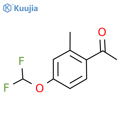 1-4-(difluoromethoxy)-2-methylphenylethan-1-one structure