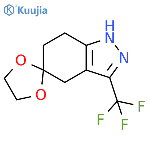 3'-(trifluoromethyl)-1',4',6',7'-tetrahydrospiro[1,3-dioxolane-2,5'-indazole] structure